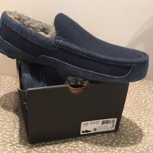 Ugg Ascot blue wool slippers